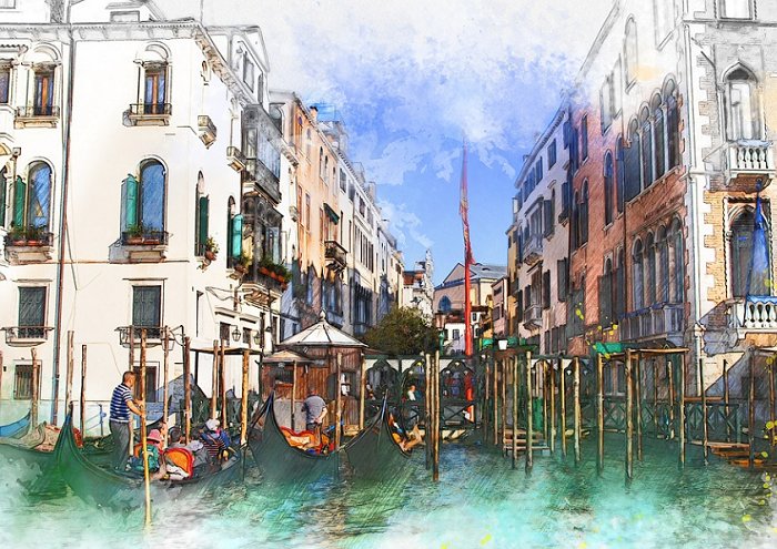 Italy Venice Tourism Travel Quay Showplace Italian Water